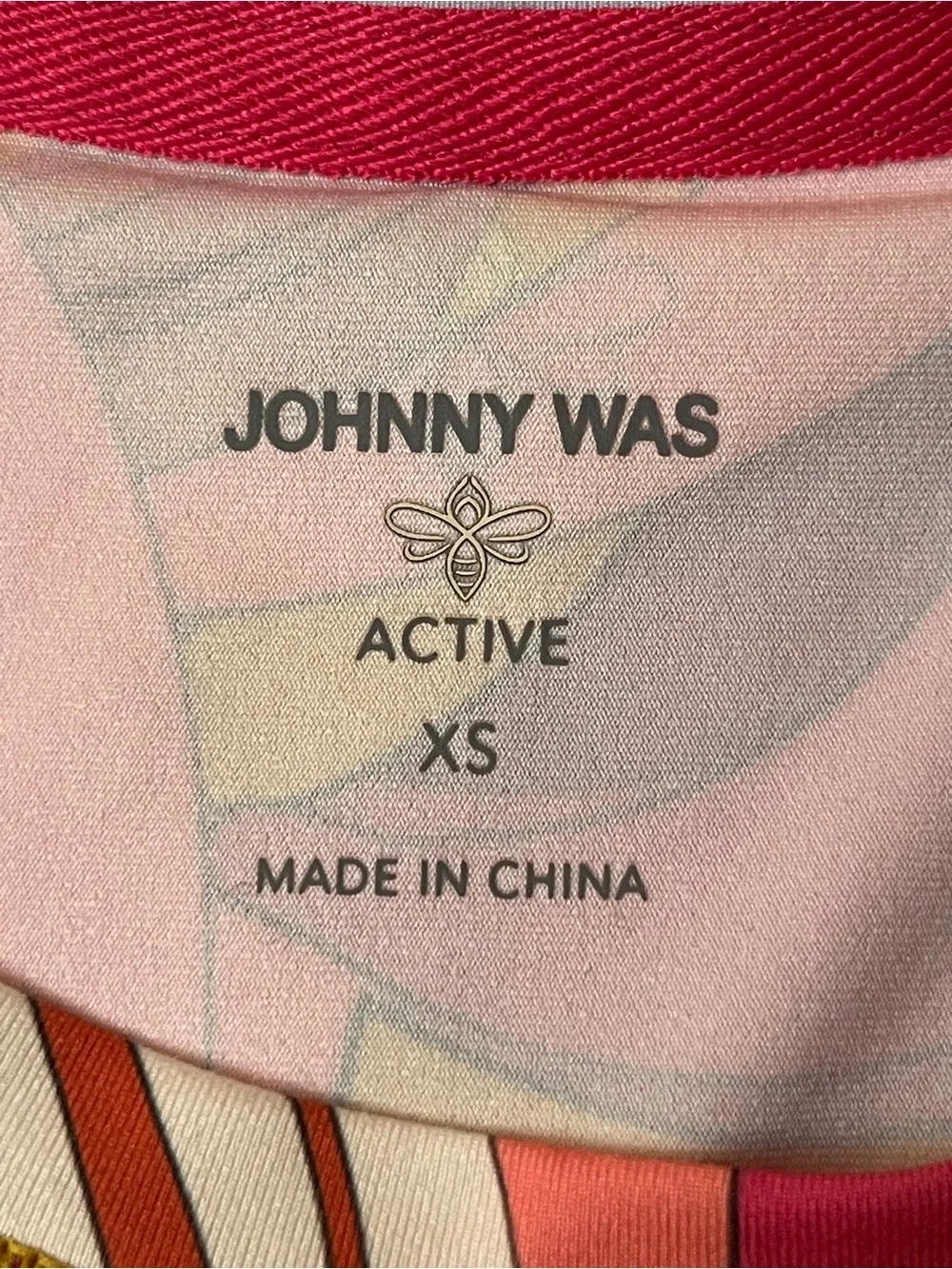 Johnny Was Bee Active Colorful Floral Performance Crop Tee Boho Athleisure XS - Picture 7 of 7